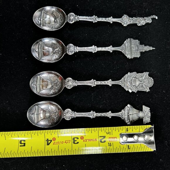 Bicentennial Commemorative Spoons Independence Hall Liberty Bell Statue Liberty - Picture 11 of 11